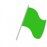 bandera verde en circuito